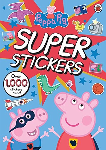 Peppa Pig activity book cover with colorful stickers and characters.
