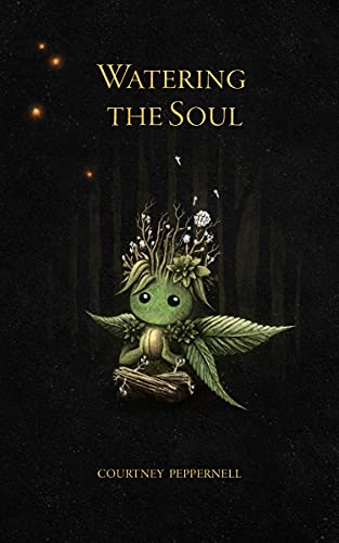 Book cover featuring a small, green, plant-like creature sitting against a dark, starry background.