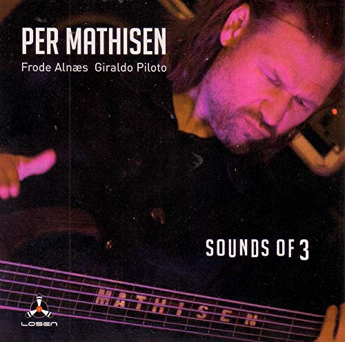 "CD cover featuring a man playing bass guitar with pink lighting and white text."