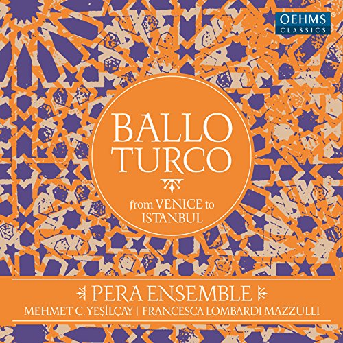 "Album cover with orange, purple, and beige pattern, featuring 'Ballo Turco' title."