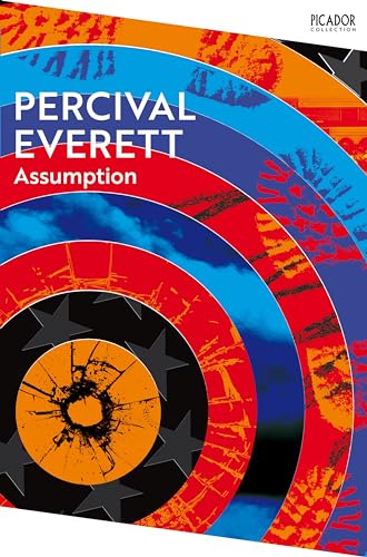 Book cover for Assumption by Percival Everett featuring concentric circles of stars and textures.
