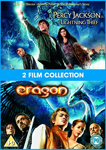 DVD cover featuring "Percy Jackson & the Lightning Thief" and "Eragon" with fantasy characters.