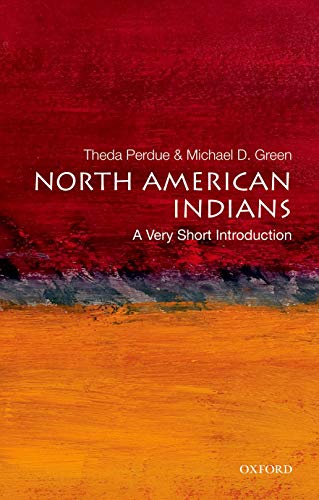 Book cover: “North American Indians” with red, gold, and black abstract art.