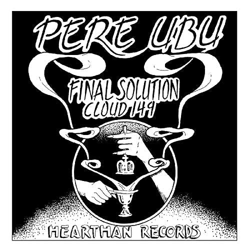 Black and white album cover with hands holding a bell and chalice, text included.