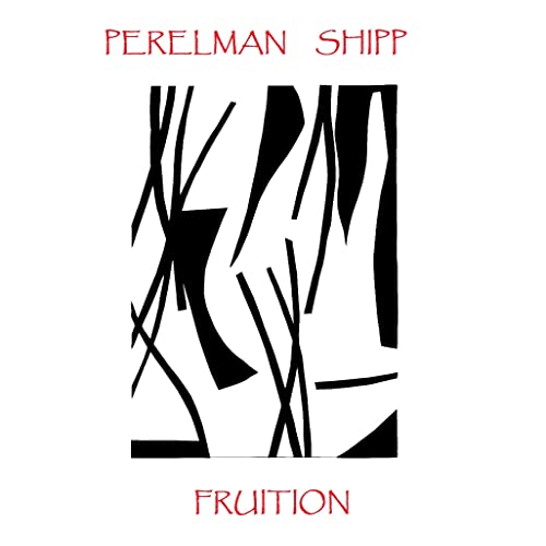 CD cover: abstract black shapes on white with red text "FRUITION".