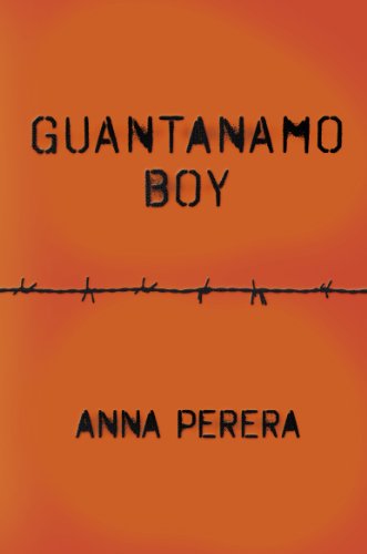 Book cover: "Guantanamo Boy" by Anna Perera, with barbed wire illustration.