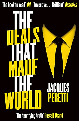 Book cover: yellow text on black, partial view of a man in suit.