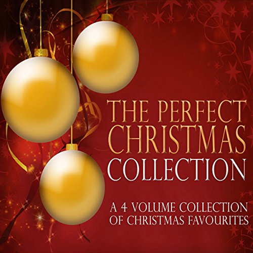 CD cover with golden ornaments and red background, titled "The Perfect Christmas Collection".