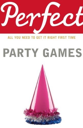 Book cover for "Perfect Party Games" featuring a pink party hat.