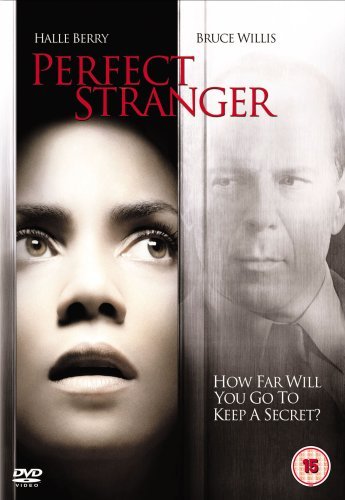 DVD cover for Perfect Stranger featuring close-up portraits of Halle Berry and Bruce Willis.
