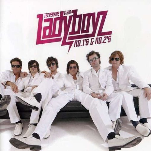 CD cover featuring a band of five men in white suits and sunglasses.
