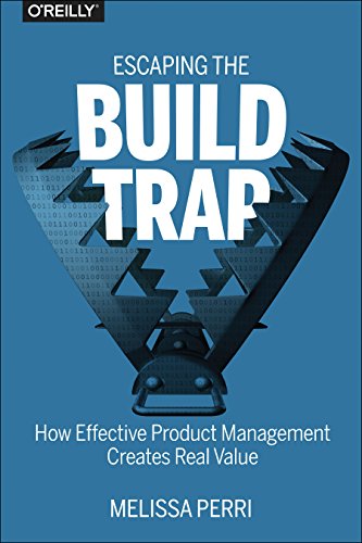 Book cover: "Escaping the Build Trap" with a fractured diamond image.