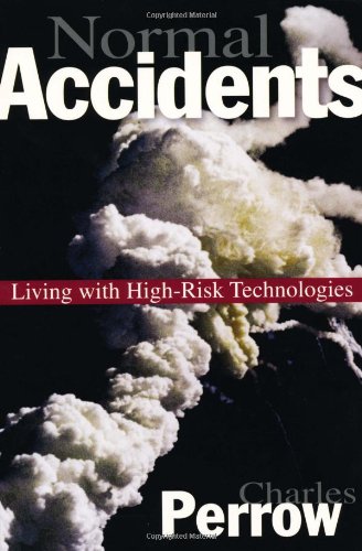 Book cover for Normal Accidents showing a large white smoke plume against black background.