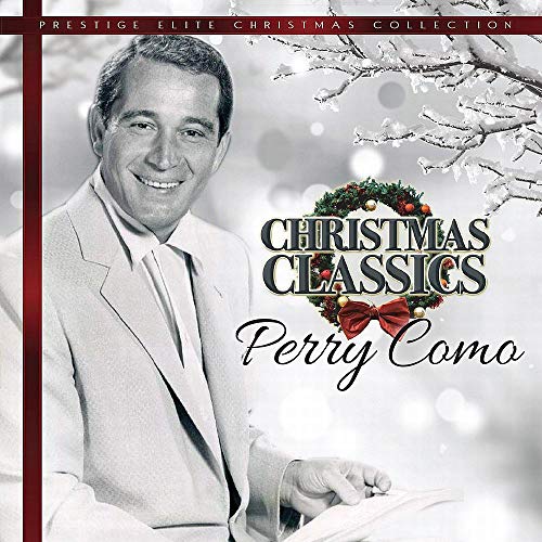 "Perry Como Christmas album cover featuring a black and white photo of Perry Como."
