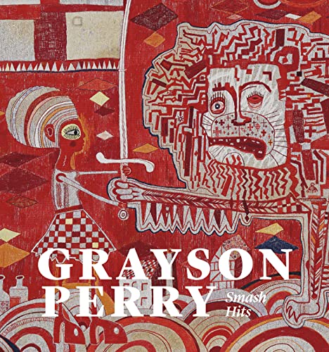 Book cover featuring colorful, patterned faces and the text “Grayson Perry: Smash Hits”.