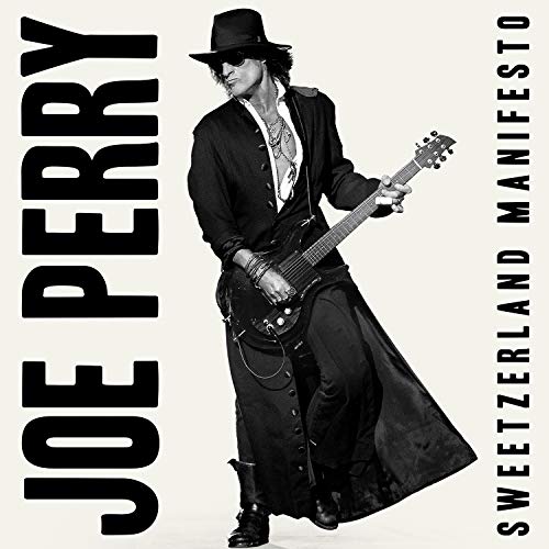 Black and white album cover featuring Joe Perry with a guitar.