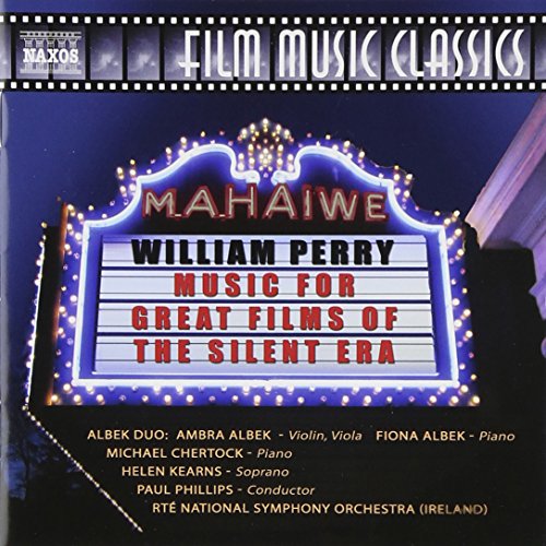 CD cover for “Perry: Silent Film Music” featuring a theater marquee.