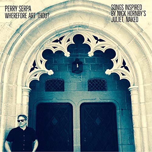Album cover: man stands before ornate arched doorway, dark blue tones.