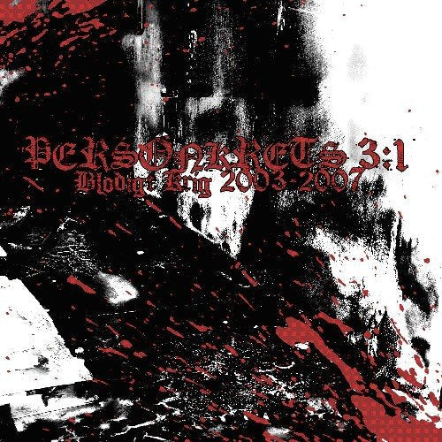 CD cover with red splatters, black background, and white text: "Personkrets 3:1".