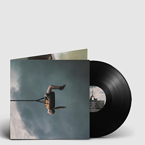 Vinyl record and album cover depicting a person suspended by a rope.