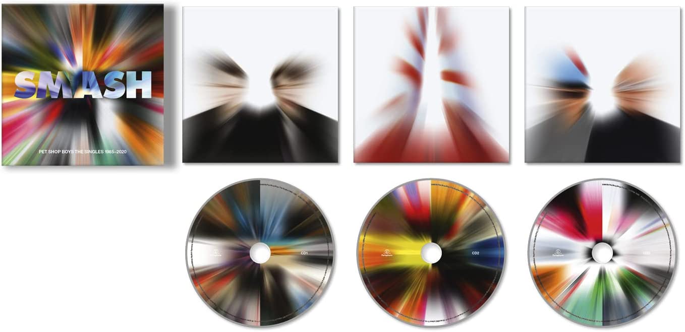 Pet Shop Boys “SMASH” 3CD set with abstract cover art.