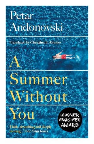 Book cover: blue water, a person swimming, and title “A Summer Without You”.