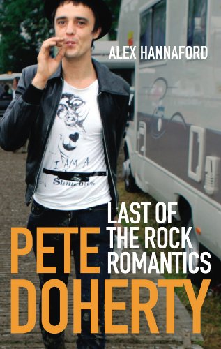 Book cover featuring Pete Doherty smoking, wearing a leather jacket and graphic tee.