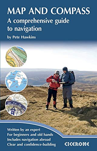 Book cover: "Map and Compass" guide with hikers on a mountain.
