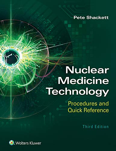 Book cover: "Nuclear Medicine Technology" with abstract green and white design.