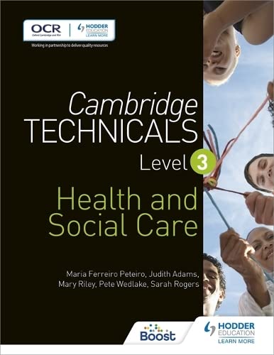 Textbook cover for Cambridge Technicals Level 3 Health and Social Care.