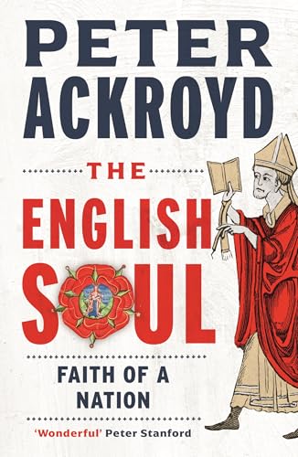 Book cover: "The English Soul" with illustration of a bishop and rose.