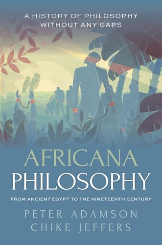 Book cover: "Africana Philosophy" with illustration of figures in chains.