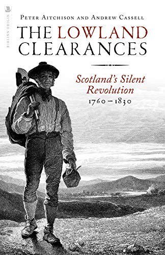 Book cover depicting a man with a bundle, Scottish Highlands background.