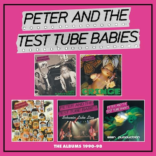 CD cover for Peter & The Test Tube Babies albums 1990-98.