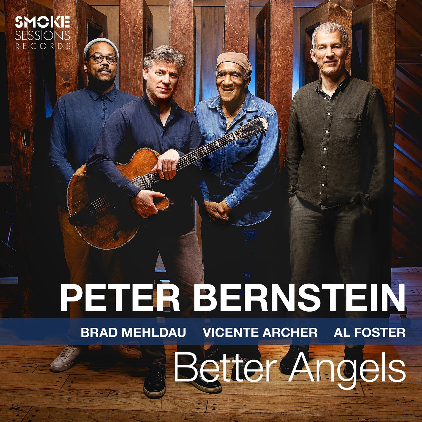 Album cover for Peter Bernstein's "Better Angels" featuring four musicians.