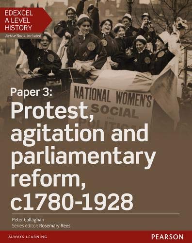 History textbook cover with a black and white image of a women’s protest.