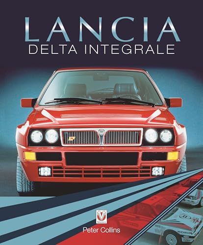 Red Lancia Delta Integrale car on book cover with author name.