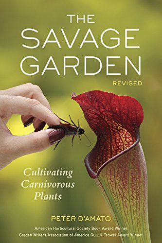 A hand feeds a cricket to a red pitcher plant on a book cover.