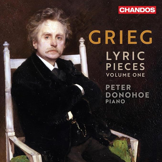 CD cover featuring a portrait of Edvard Grieg and text details.