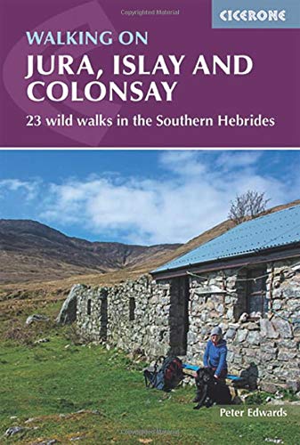 Book cover featuring a hiker and stone building in a landscape.