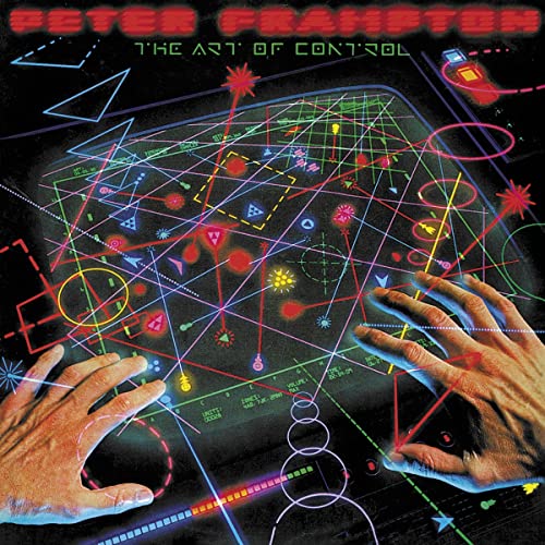 Peter Frampton album cover: hands interacting with a glowing, geometric grid.
