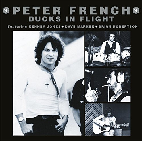 CD cover for “Ducks In Flight” featuring black and white portraits.