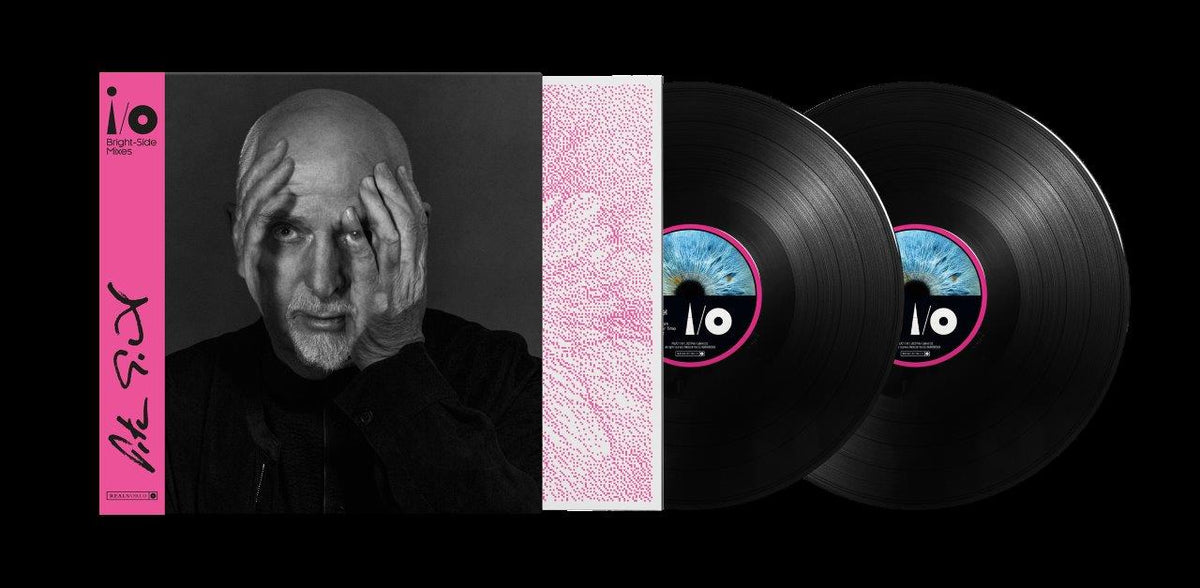 Peter Gabriel’s “I/O (Bright Side)” vinyl record with portrait cover art.