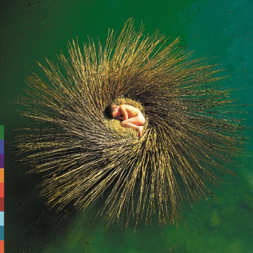 Album cover: a baby sleeps amidst radiating golden stalks on green.
