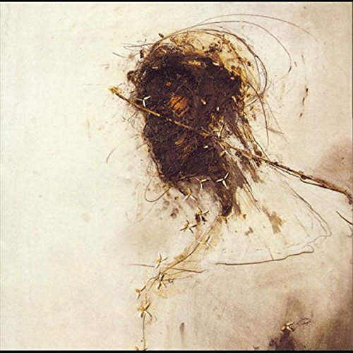 The image depicts a CD cover with an abstract, dark figure on a white background. For accessibility purposes, a suitable alt text could be: "CD cover with abstract dark figure on white background."