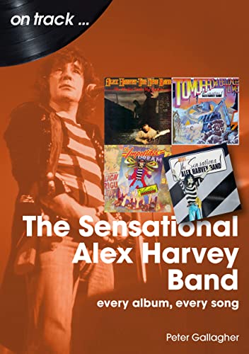 Book cover featuring Alex Harvey and album artwork, titled "On Track.