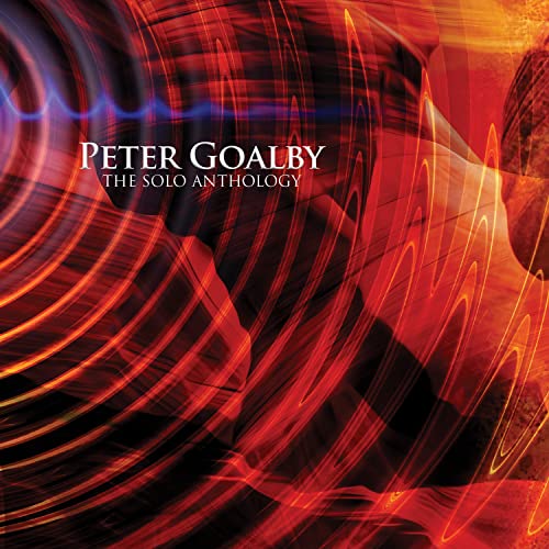 CD cover for “Peter Goalby - The Solo Anthology” with abstract red design.