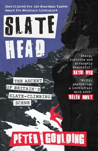Book cover: "Slatehead" with a slate cliff and climber illustration.