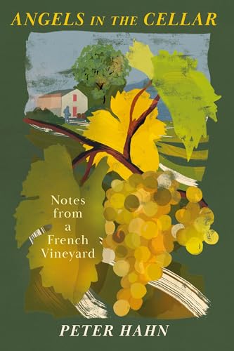 Book cover featuring a stylized illustration of grapes and a vineyard against green background.
