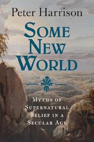 Book cover: “Some New World” with a landscape and rocky foreground.